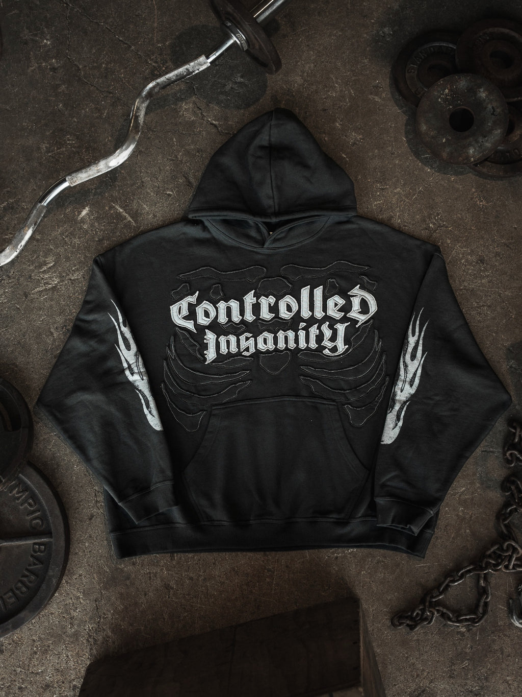 Applique Pullover - Black w/ White ;)