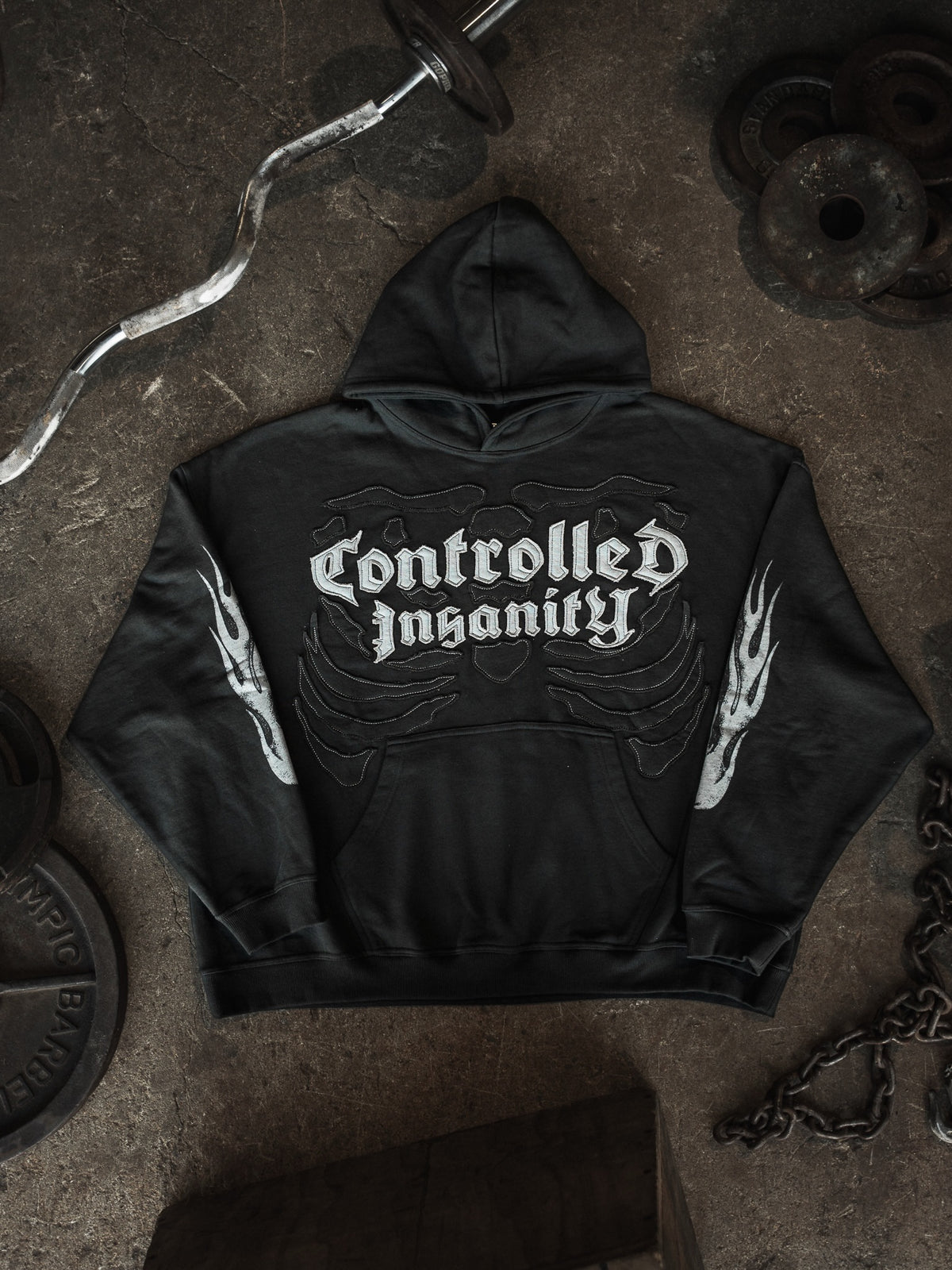 Applique Pullover - Black w/ White ;)