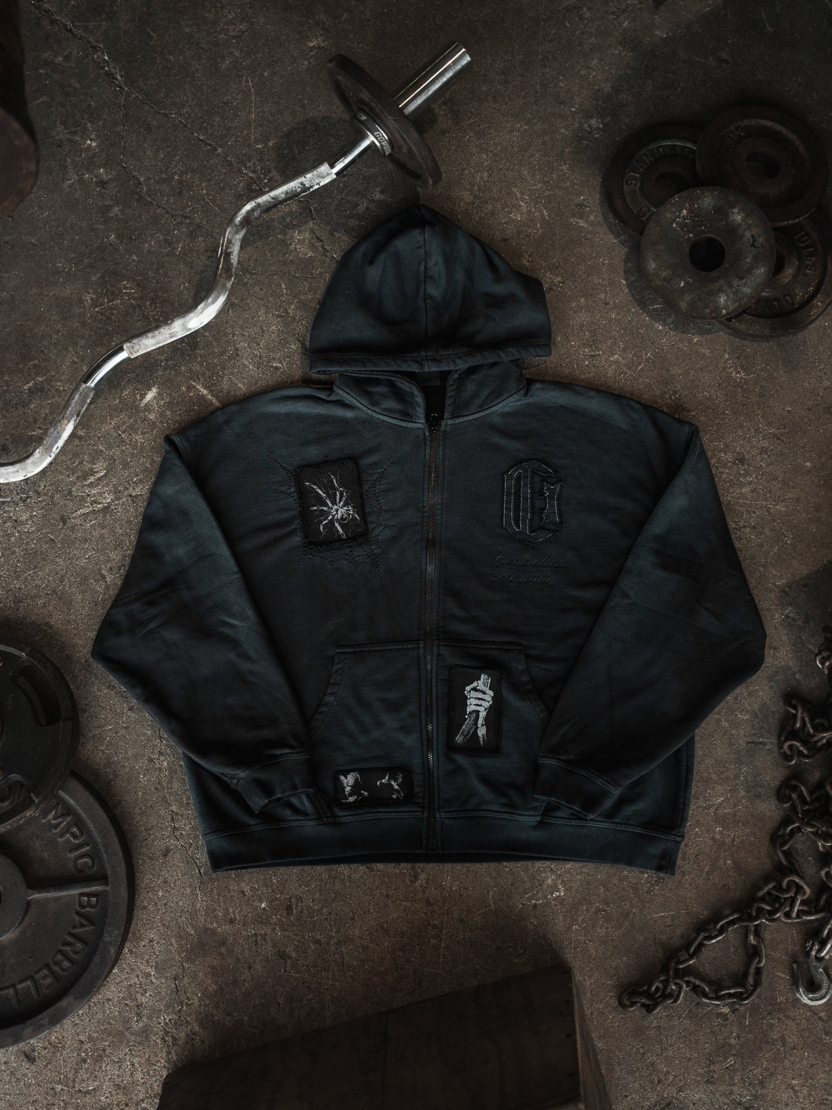 Patchwork Zip Up - Black ;)