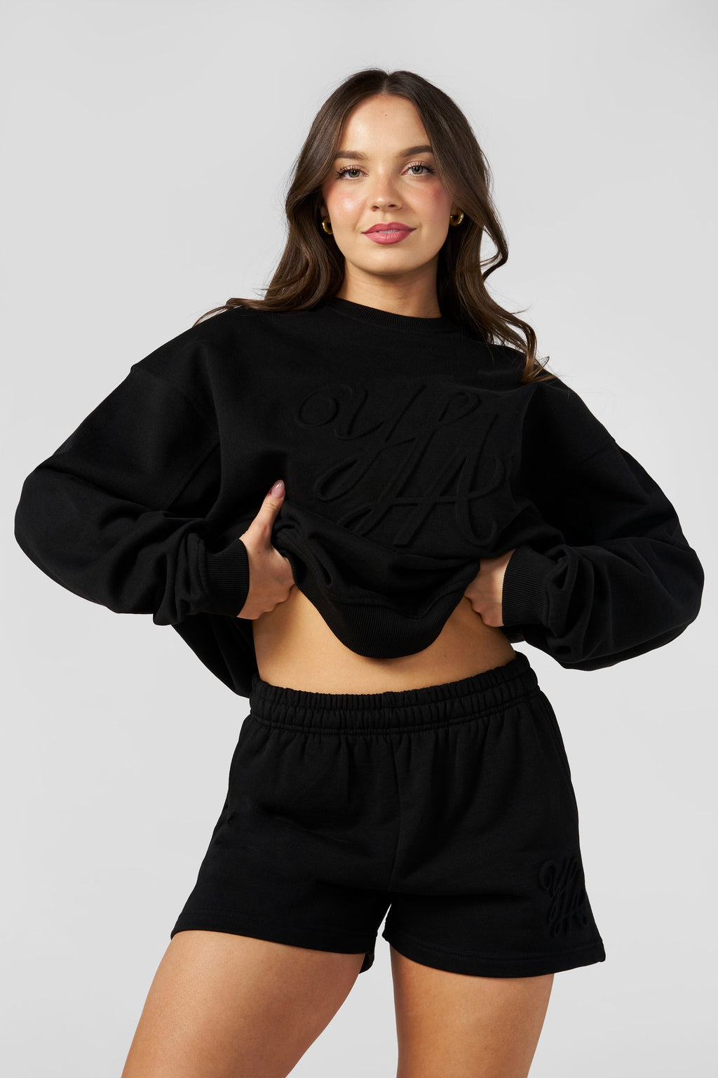 Emblem Embossed Crewneck