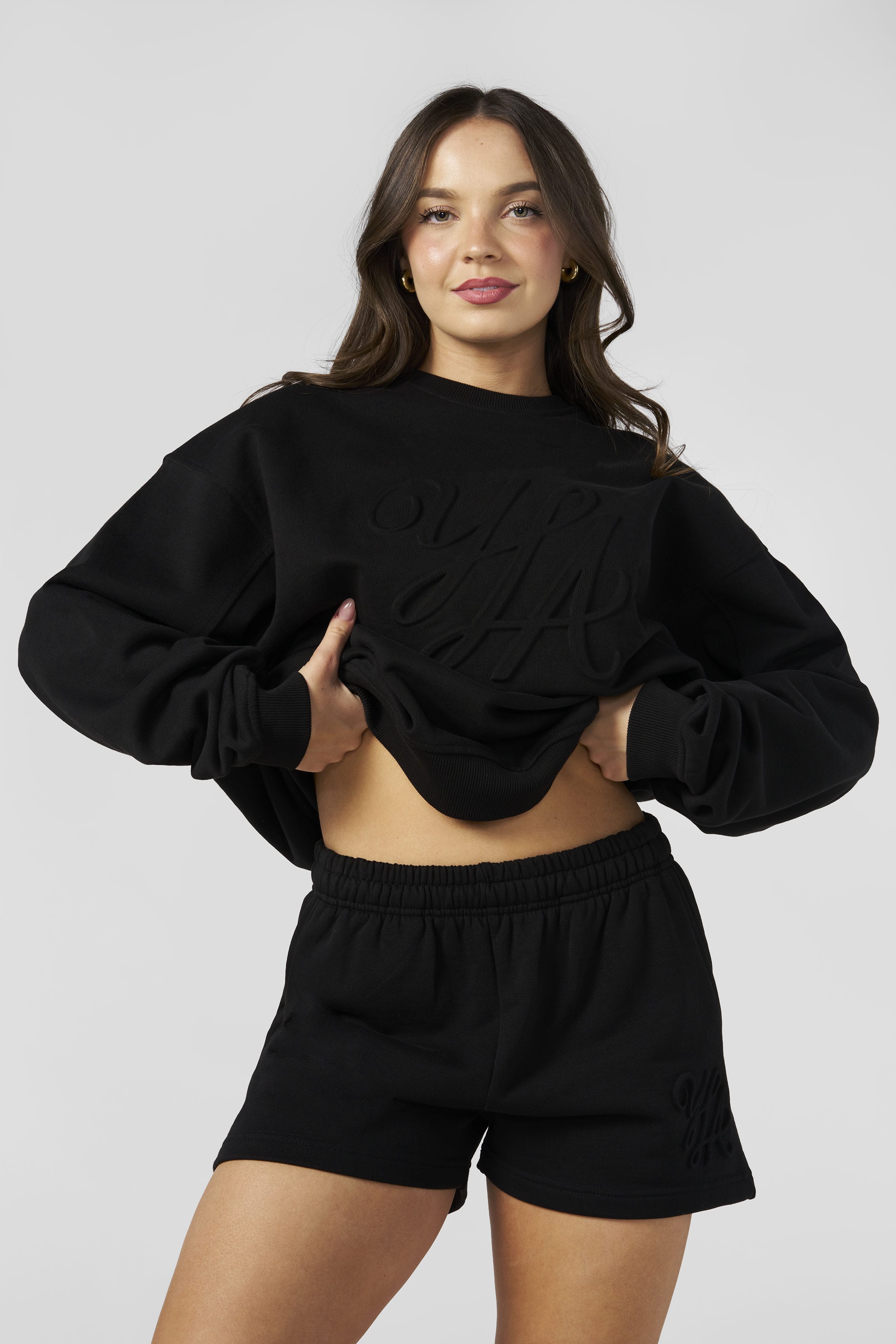 Emblem Embossed Crewneck