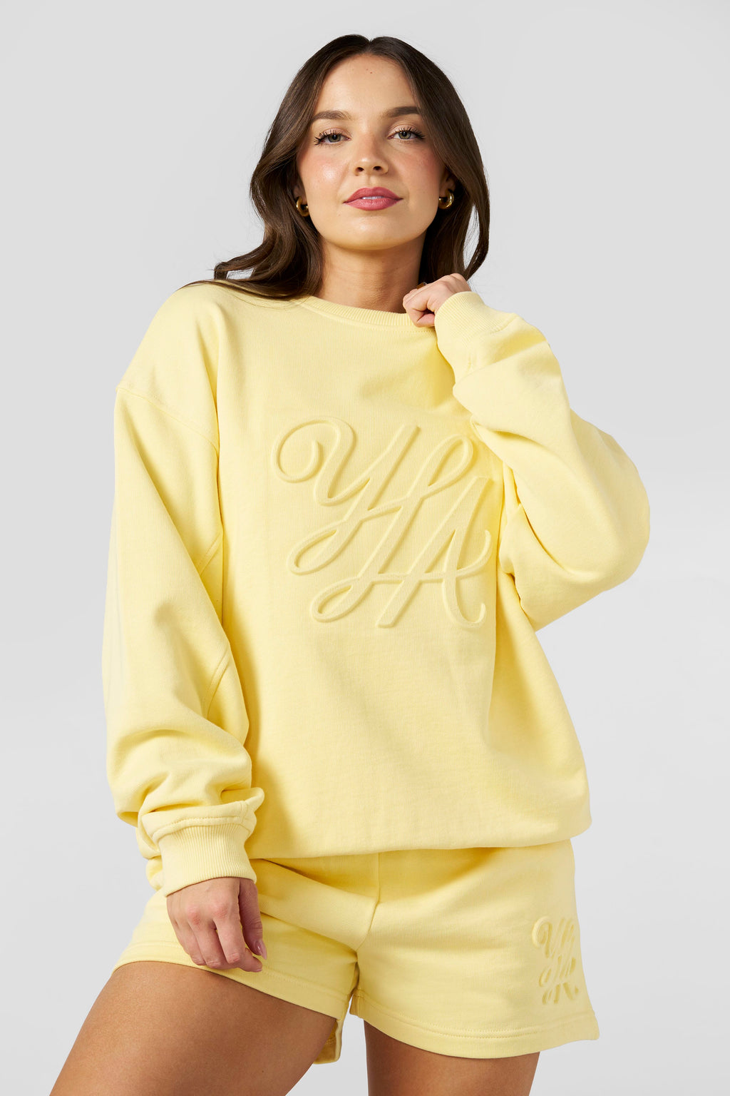 Emblem Embossed Crewneck