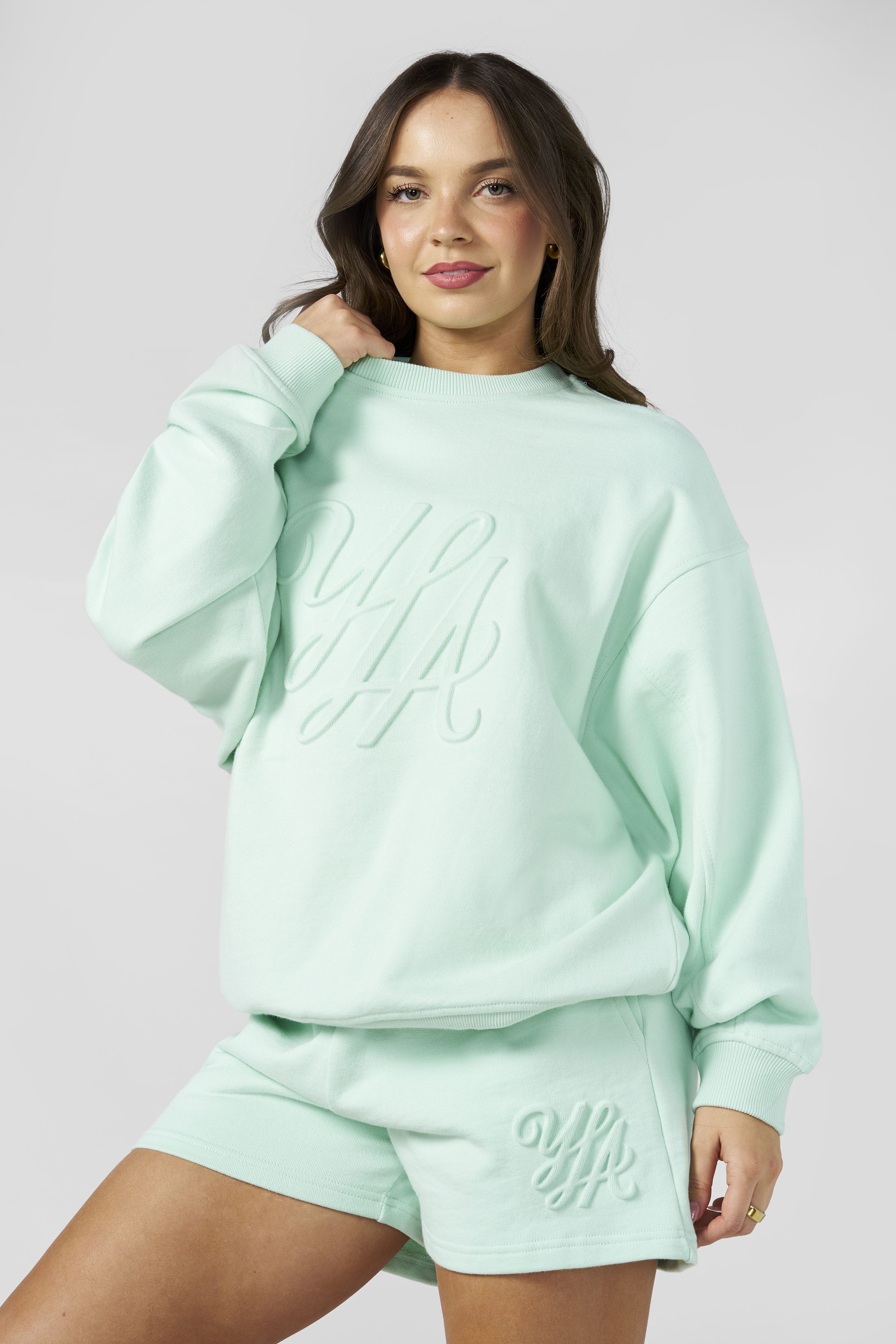 Emblem Embossed Crewneck