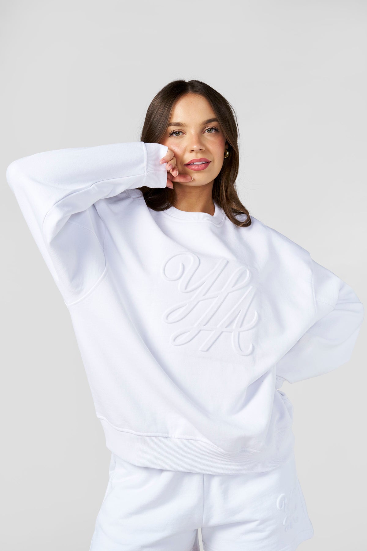 Emblem Embossed Crewneck