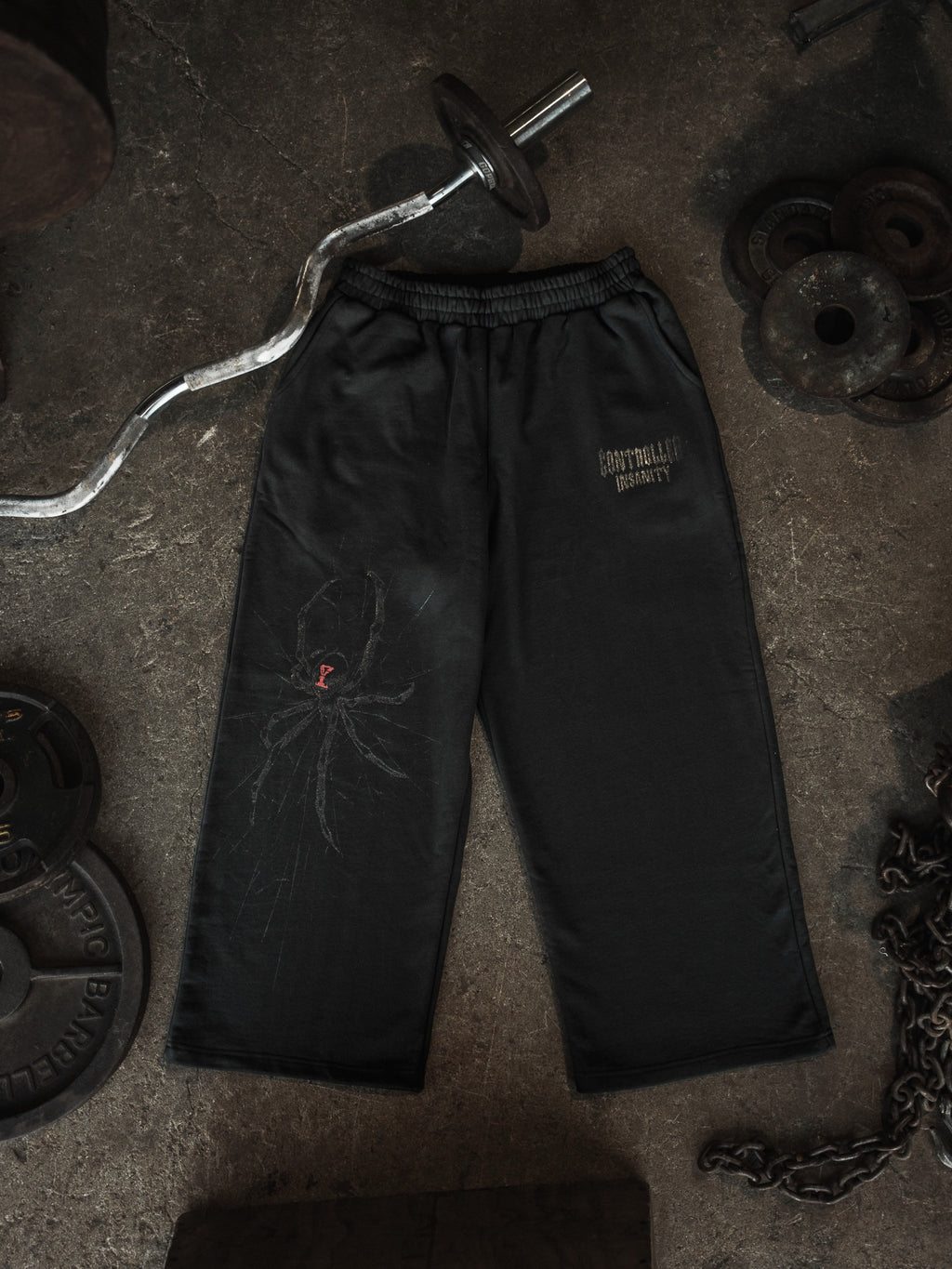 Spider Wideleg Sweatpants - Black ;)