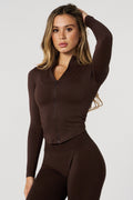 YoungLA W517 Curve Bodycon Jacket Café