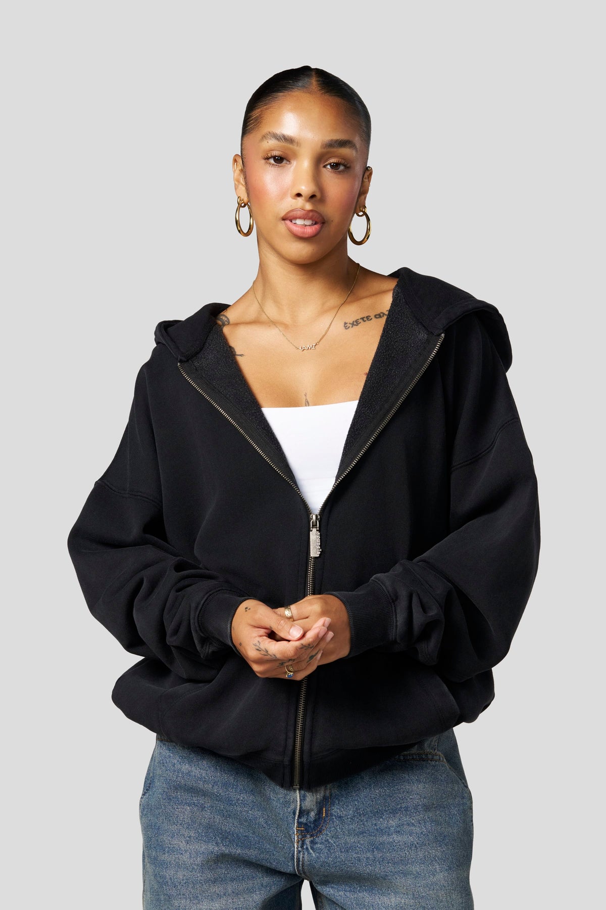 Balance Zip Hoodie - Black