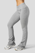 Studio Edit Foldover Flares - Dark Heather
