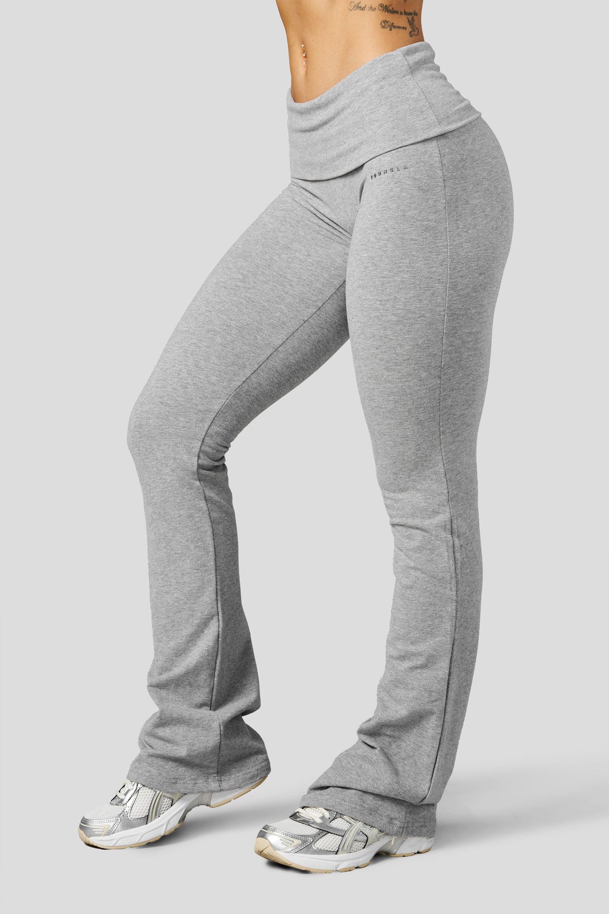 Studio Edit Foldover Flares - Dark Heather