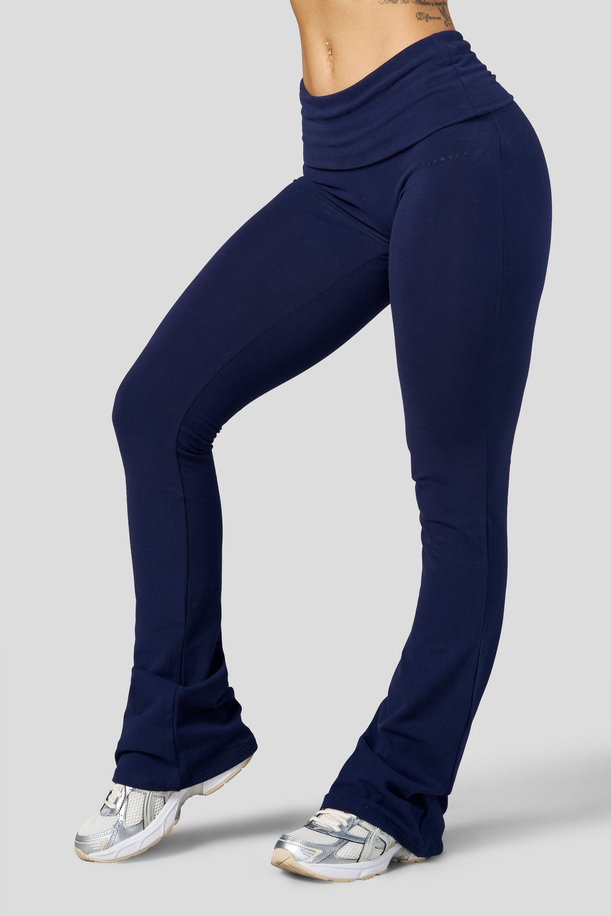 Studio Edit Foldover Flares - Navy