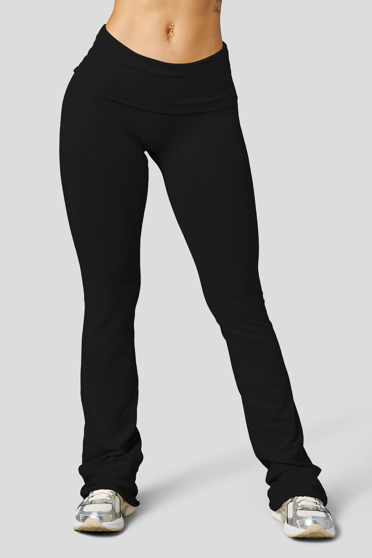 Studio Edit Foldover Flares - Jet Black