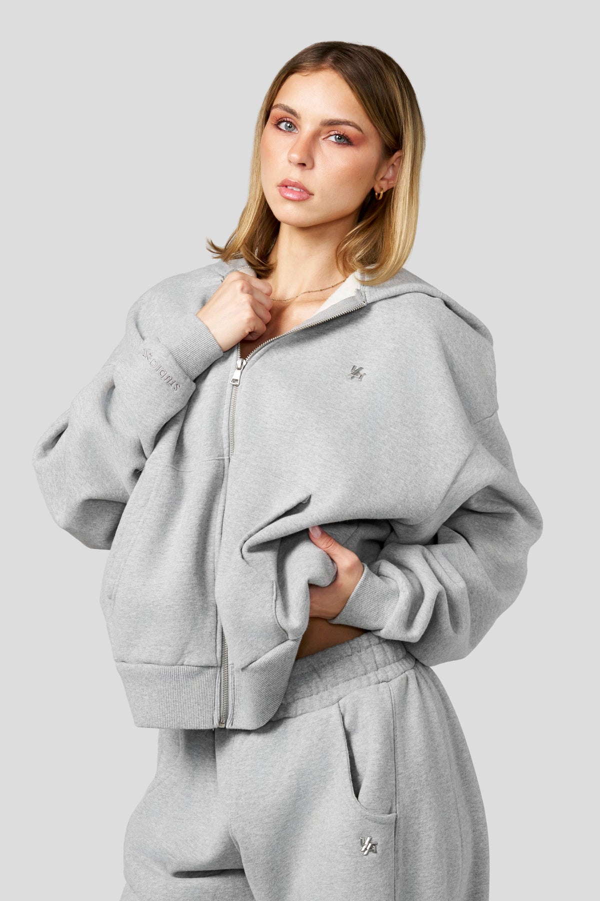 Studio Edit Zip Hoodie - Dark Heather