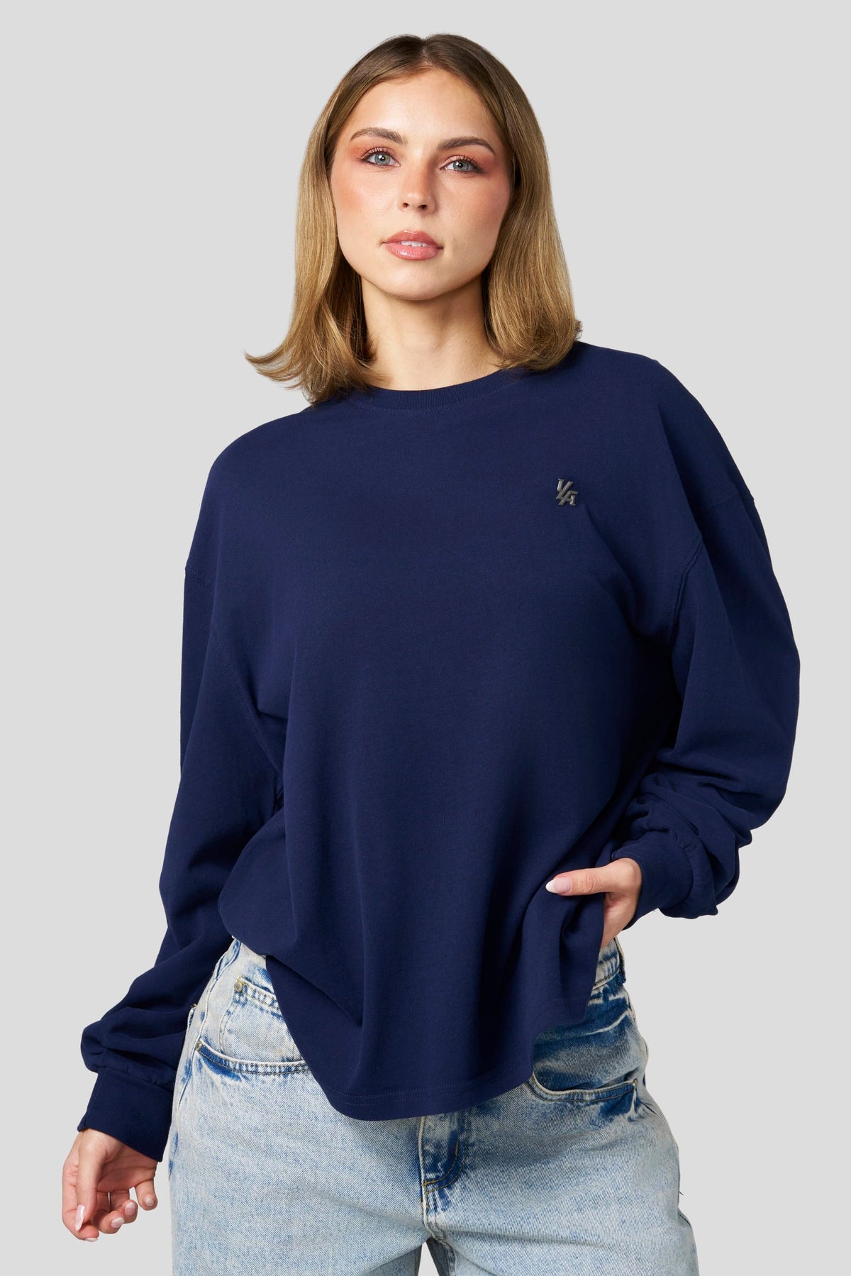 Studio Edit LS Tee - Navy