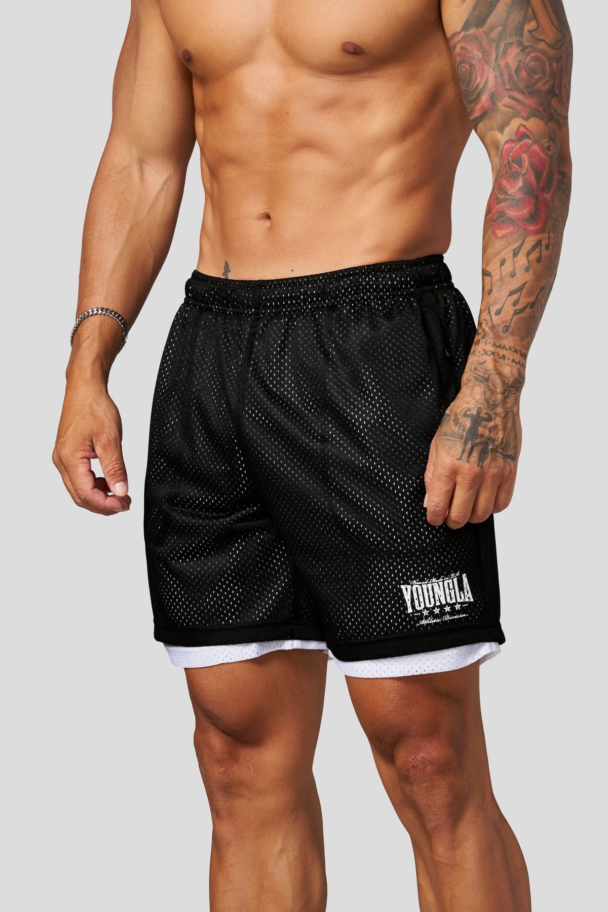 Double Mesh Shorts - Black