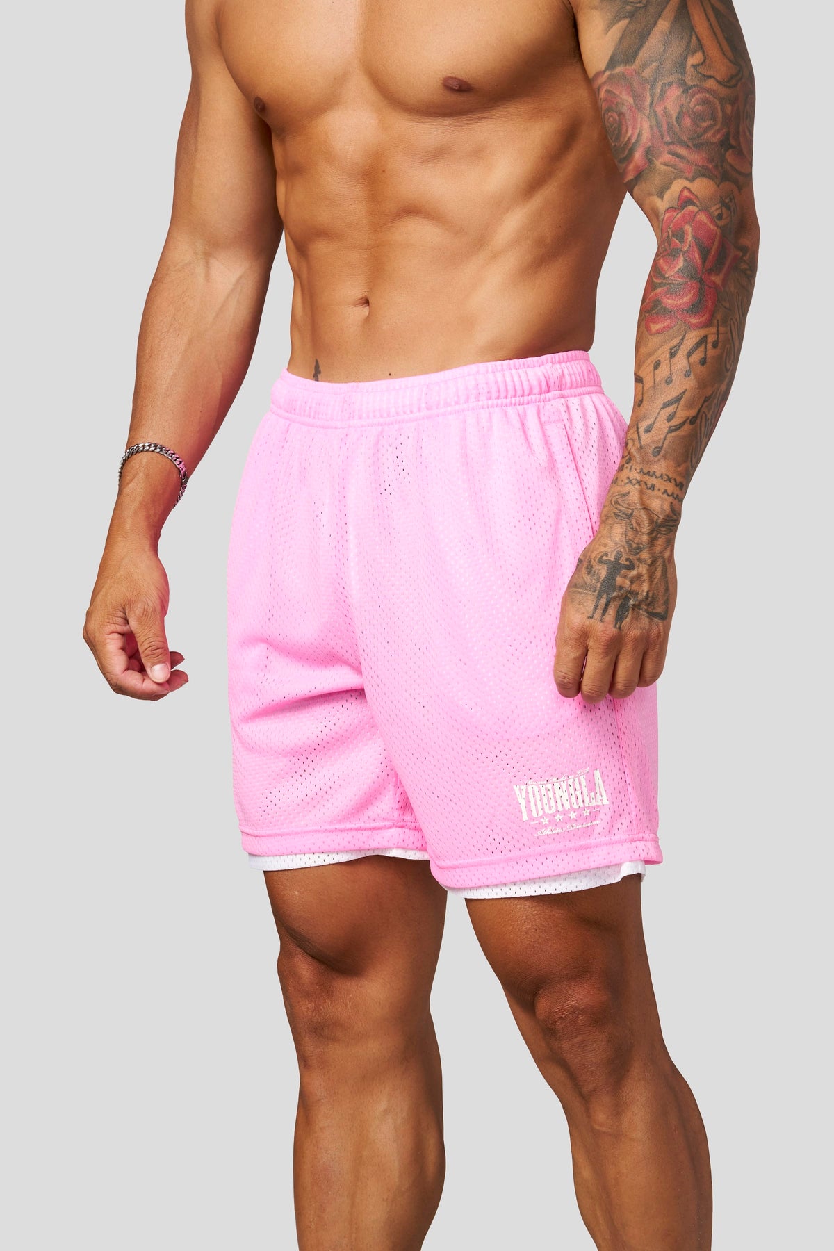 Double Mesh Shorts - Pink
