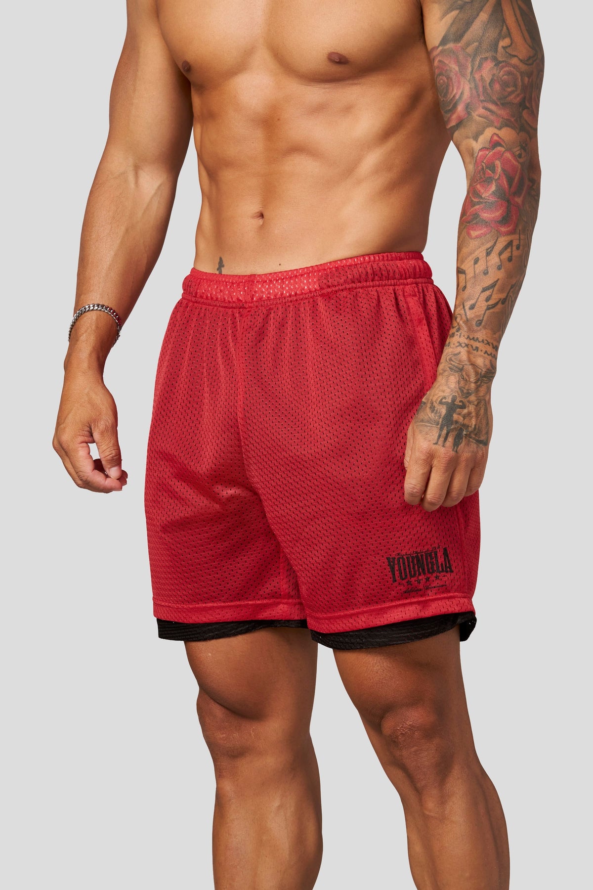 Double Mesh Shorts - Red