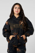 Camo Bling Hoodie - Black Barbed Wire Camo