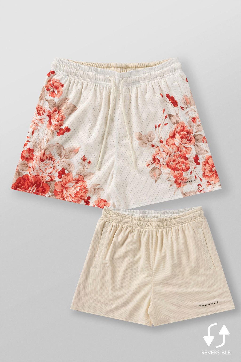 Skulls & Roses Reversible Shorts - Off-White Autumn
