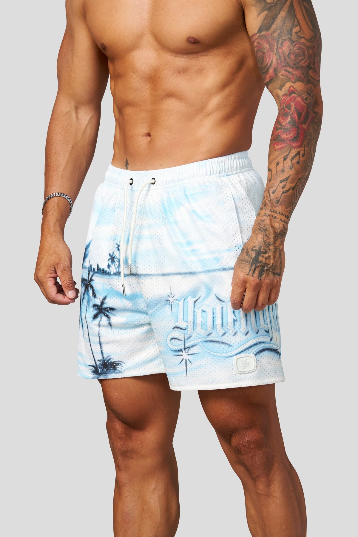 Daydream Mesh Shorts - Blue Palm