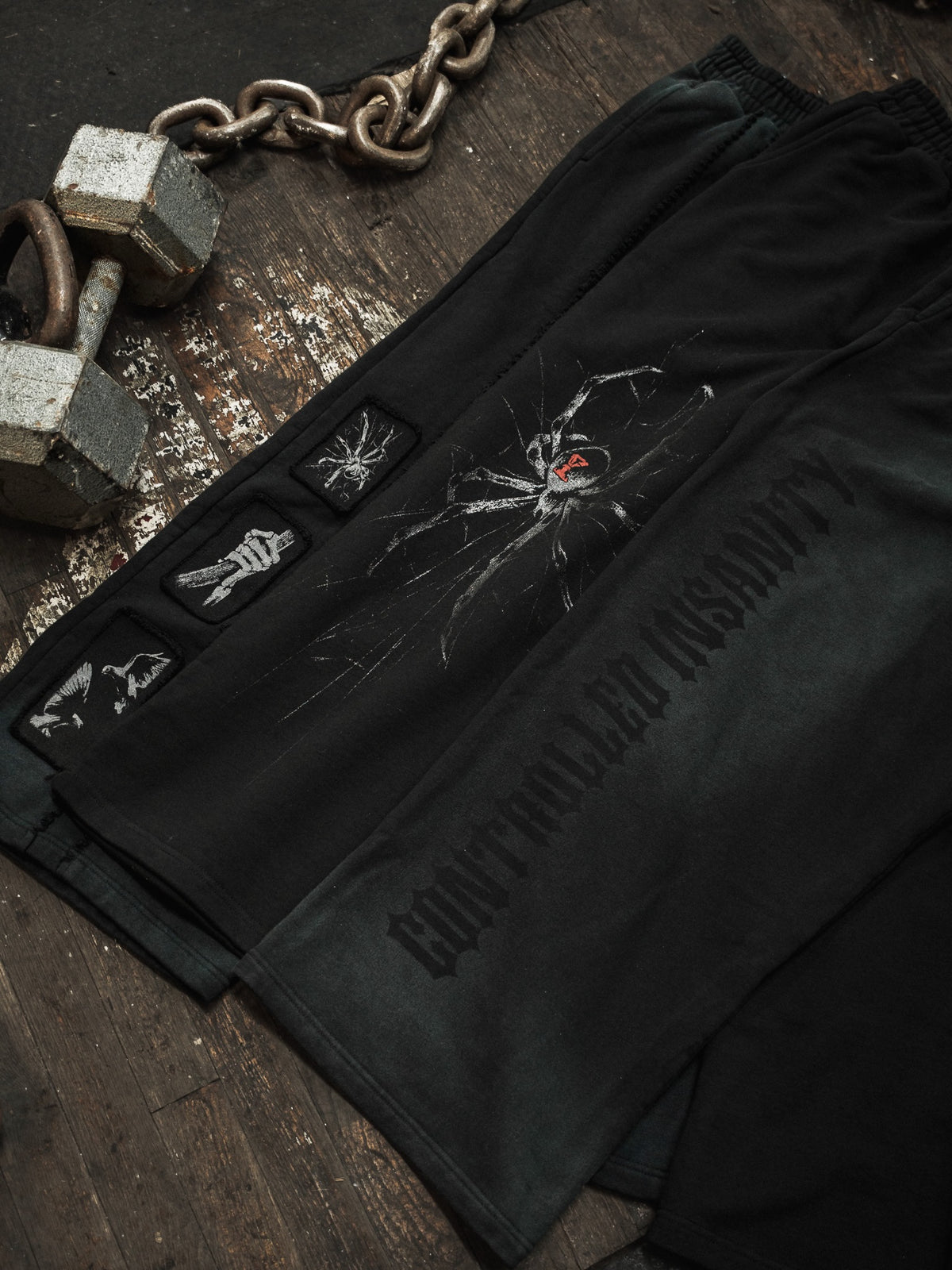 Spider Wideleg Sweatpants - Black ;)