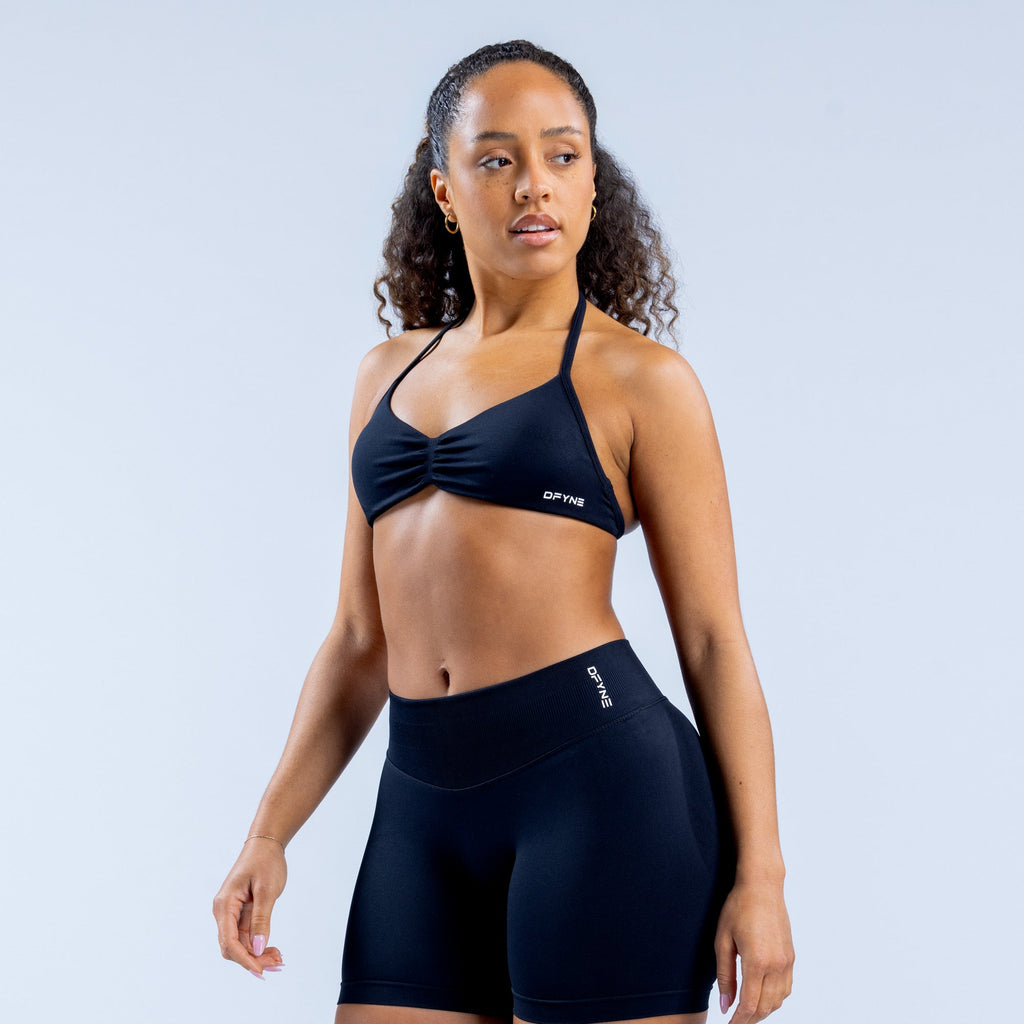 Impact Strappy Bra Midnight Black