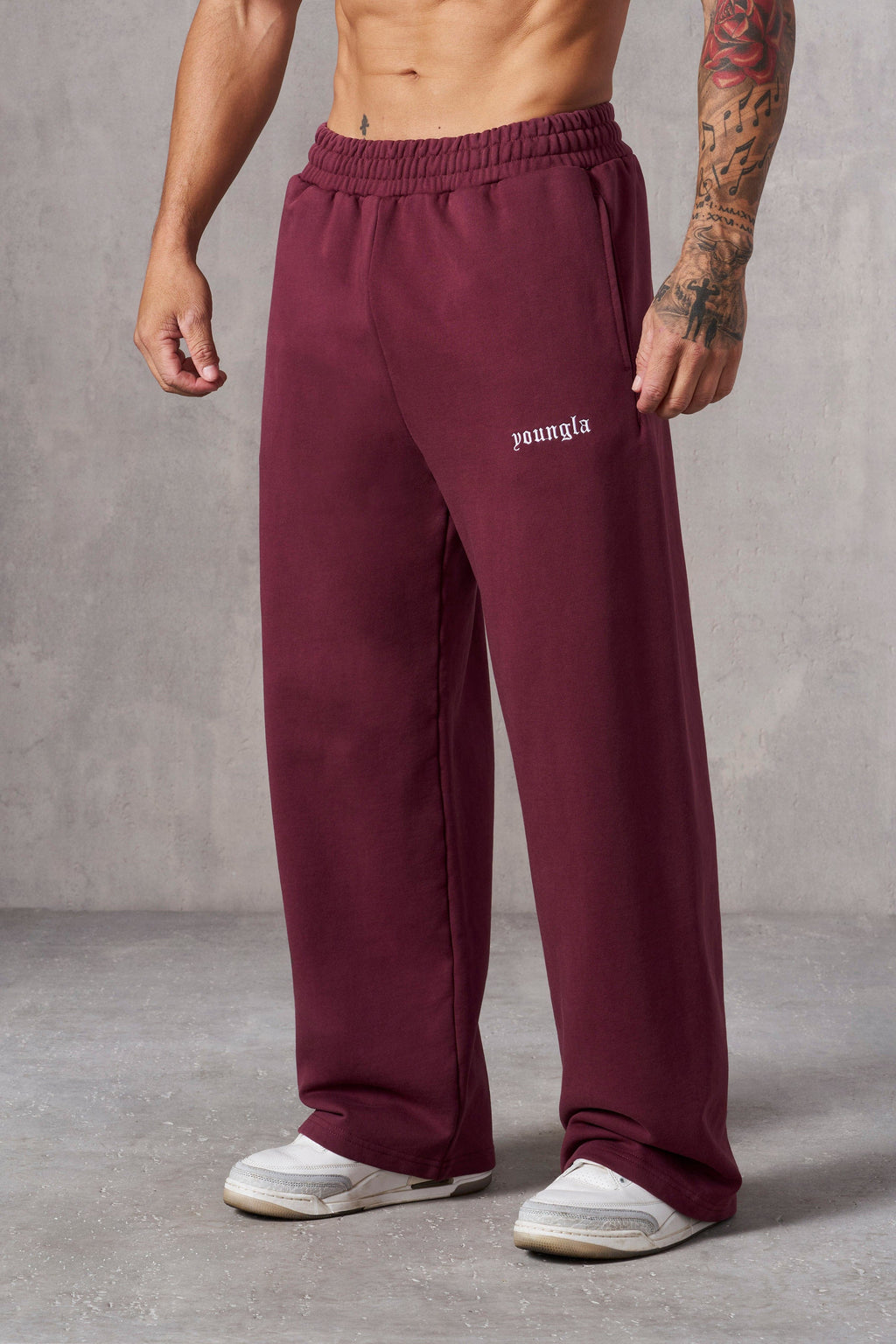 Classic Baggy Sweats - Burgundy Wash