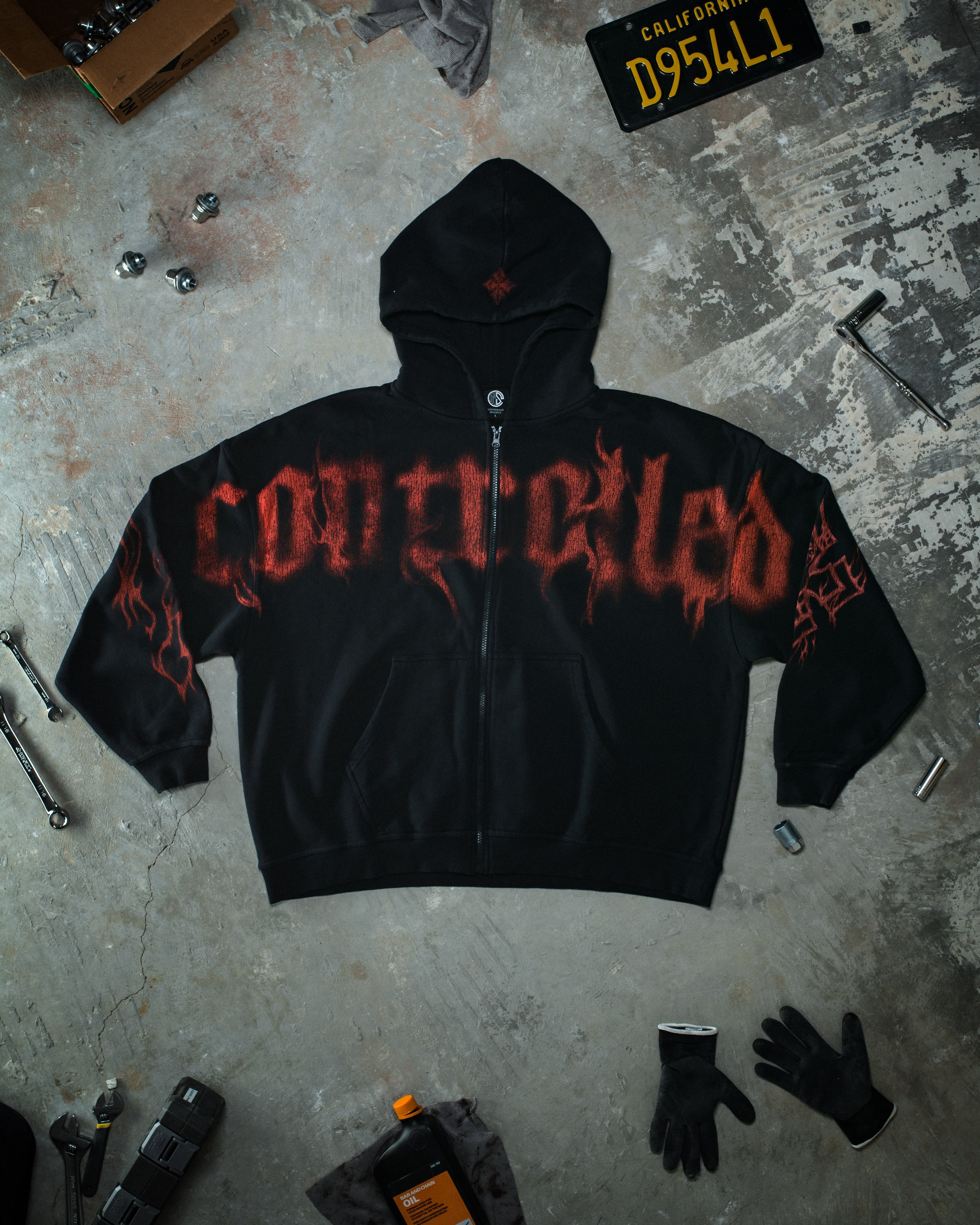 Ghost Zip Up - Rojo