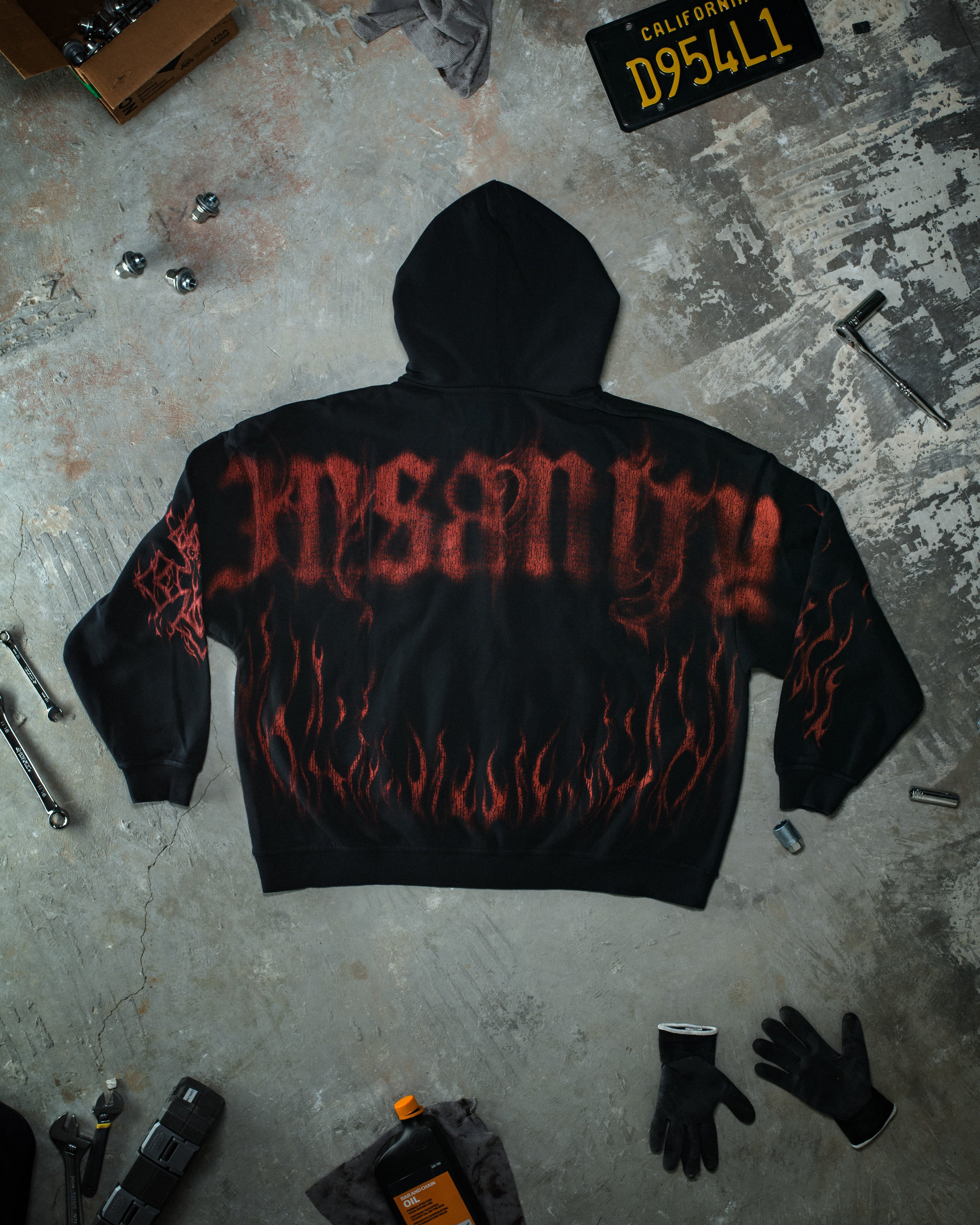 Ghost Zip Up - Rojo (espalda)
