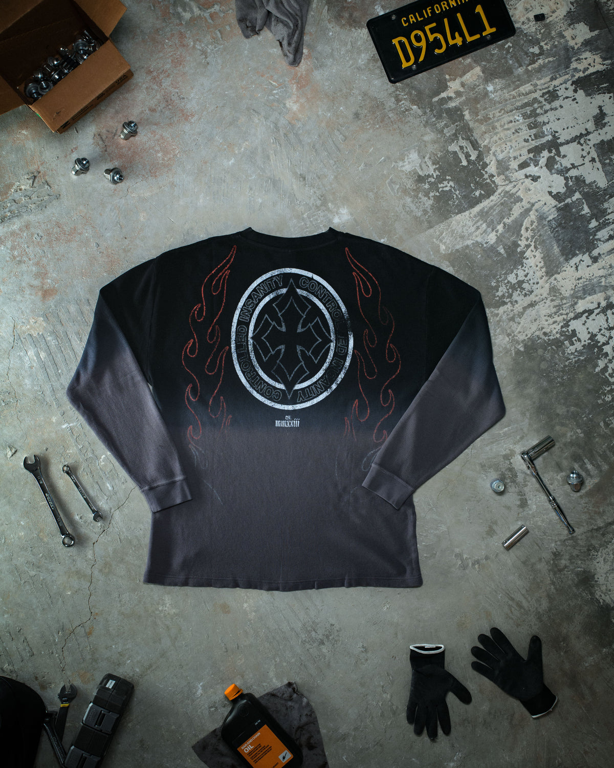 Hombre Thermal Grey Faded