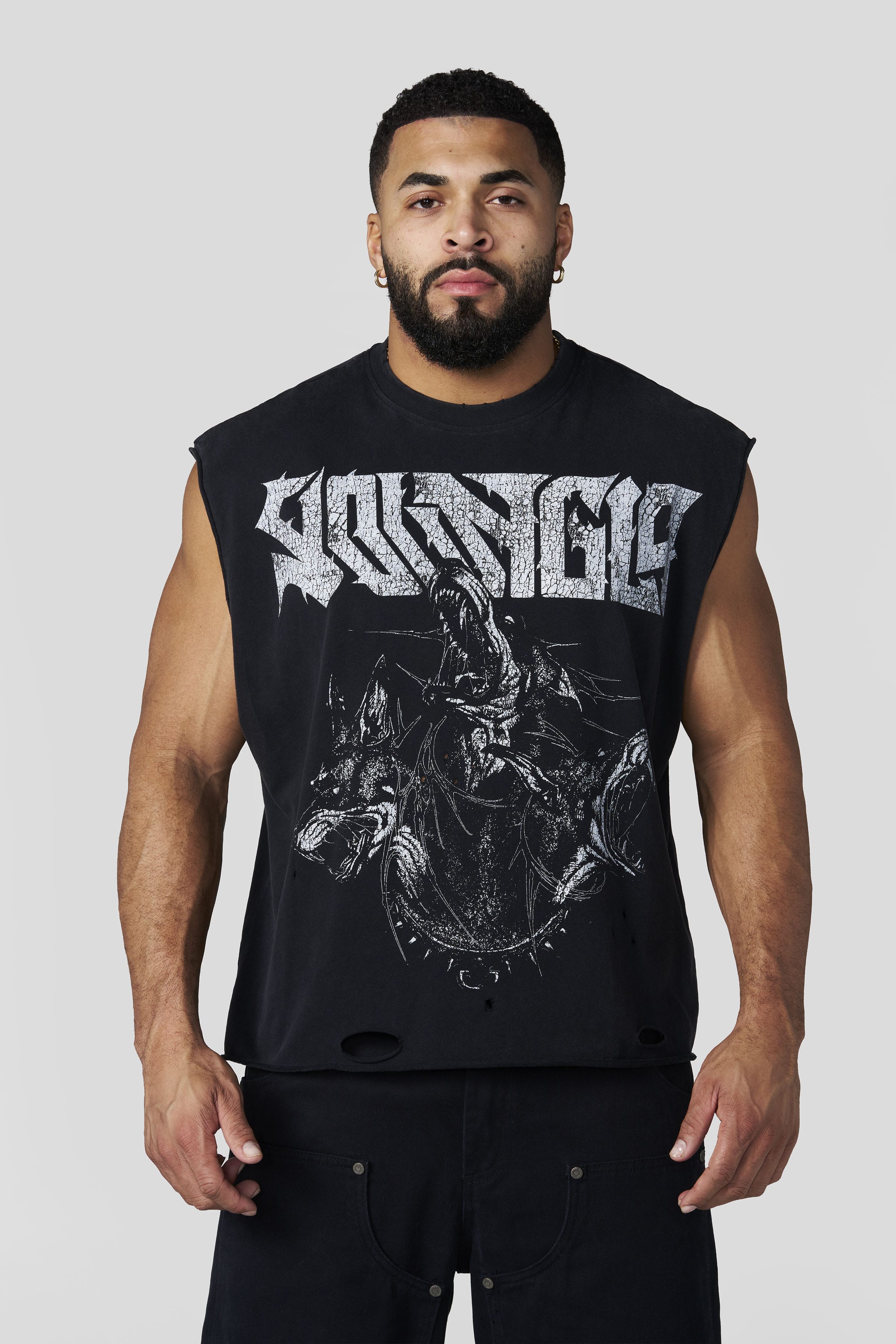 Unleashed Cut-Offs - Black Wash