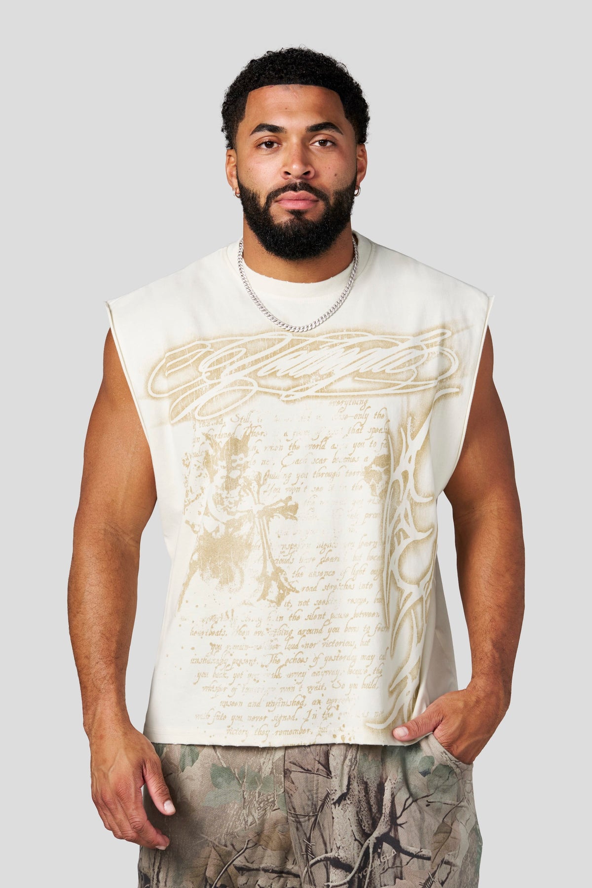 Sacred Sigil Cut-Offs - Off-White