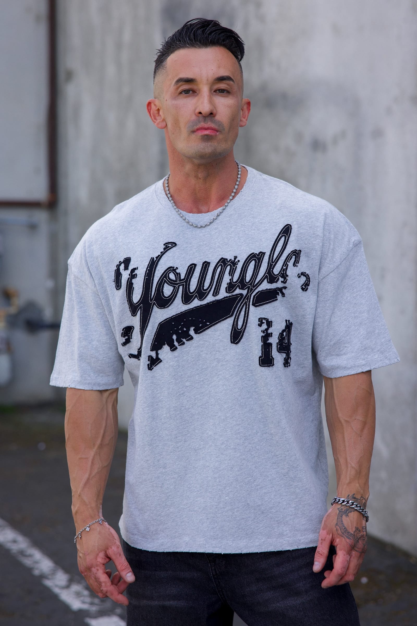 Distressed Script Tees