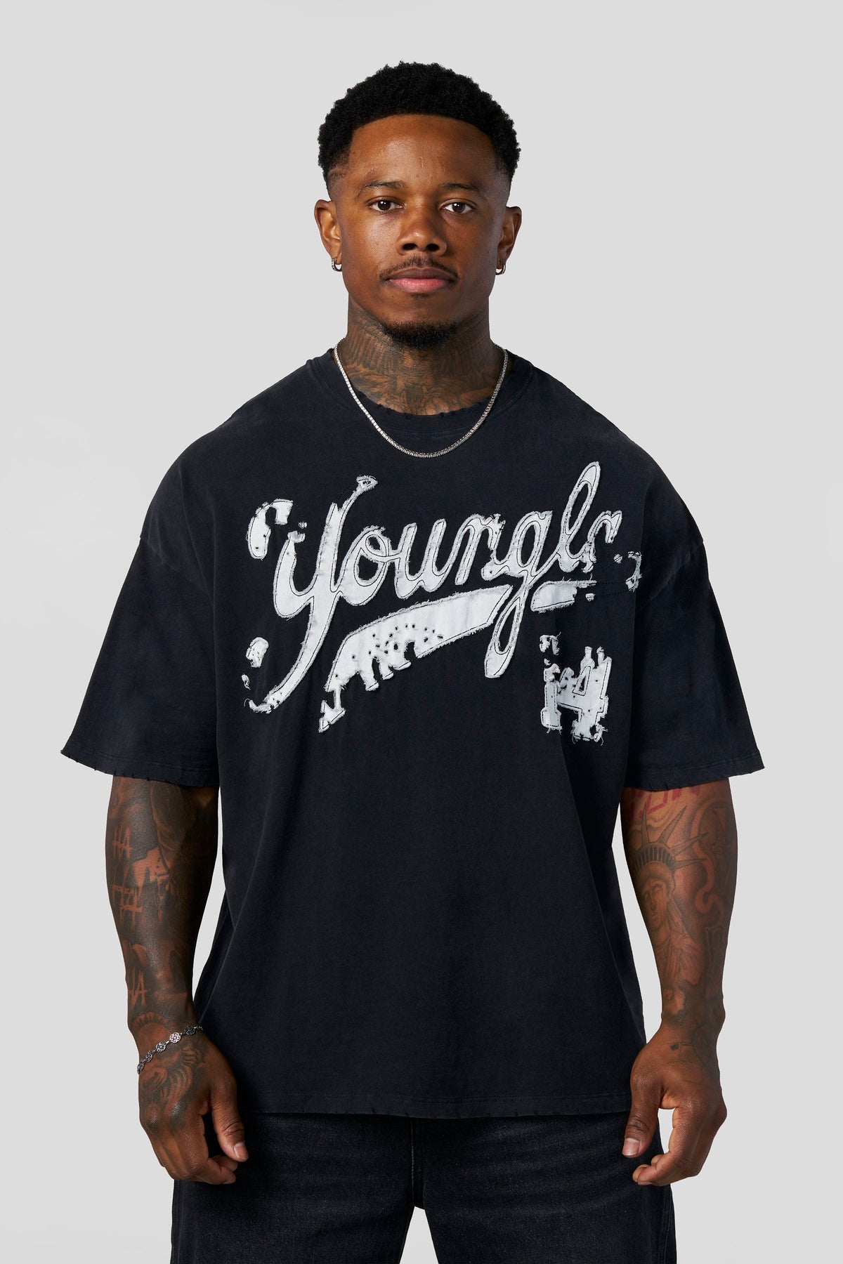 Distressed Script Tees