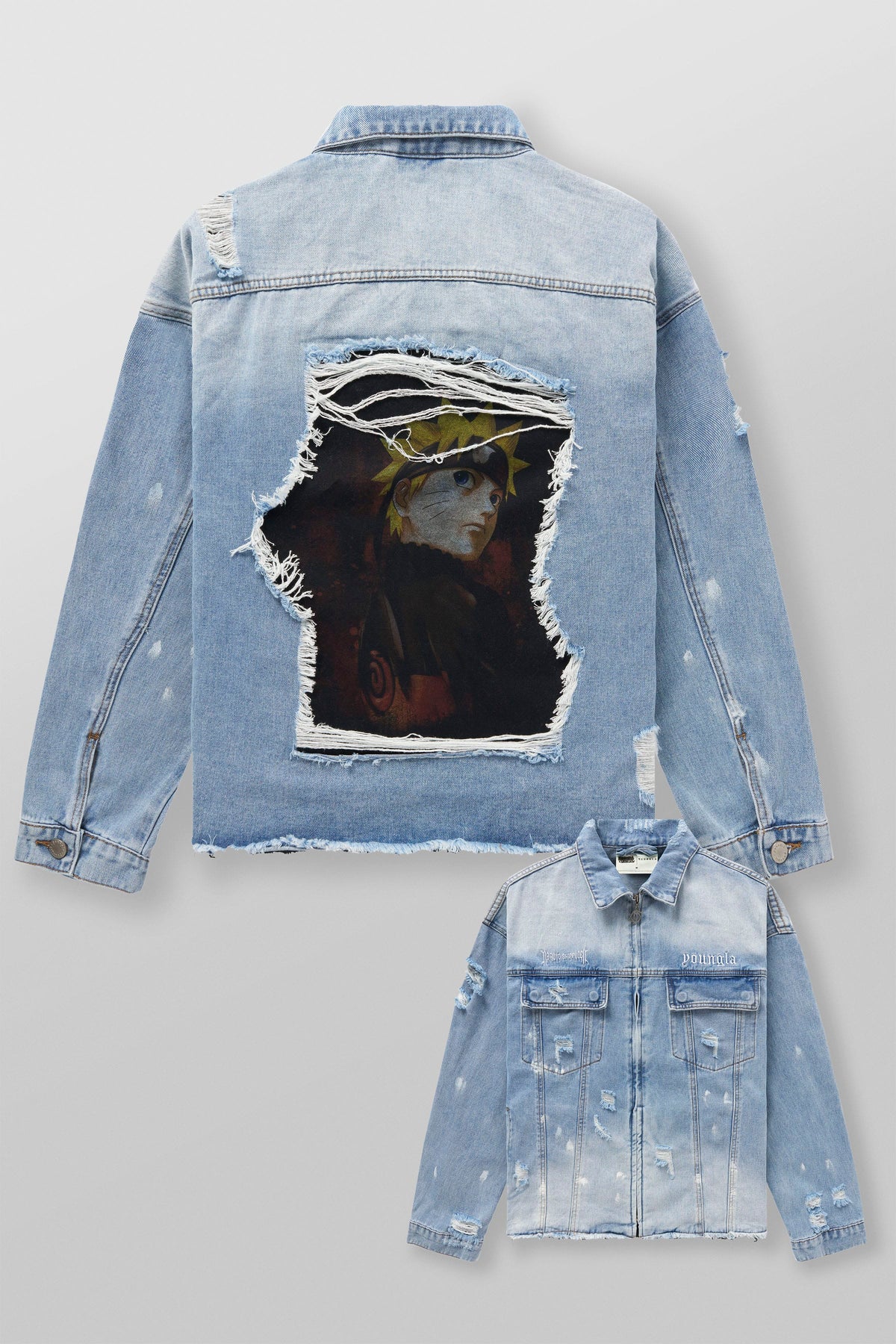 Naruto Distressed Denim Jackets
