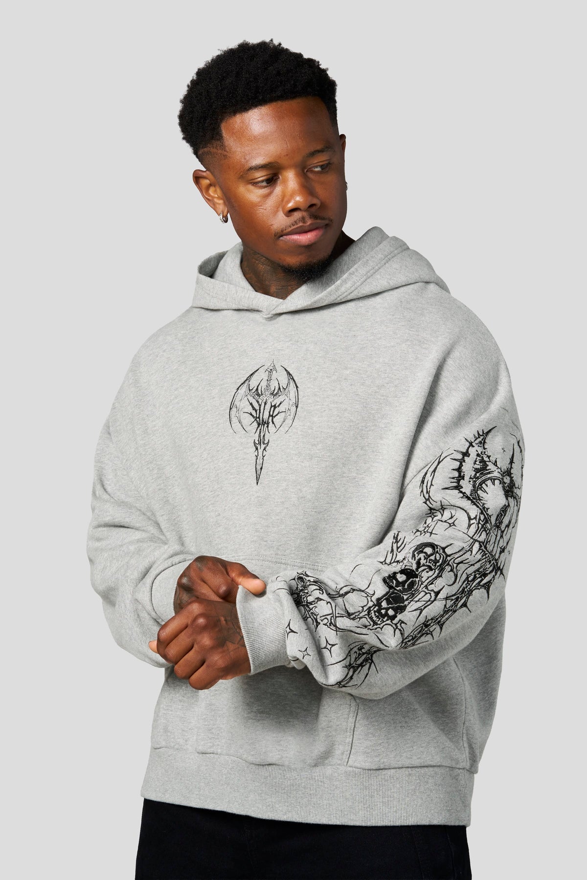 Sigil Crest Hoodies - Heather Grey
