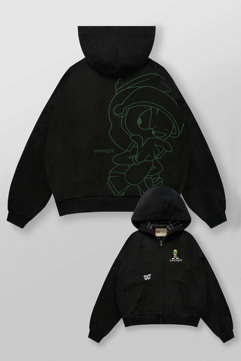 Looney Tunes Plaid Zip-Ups