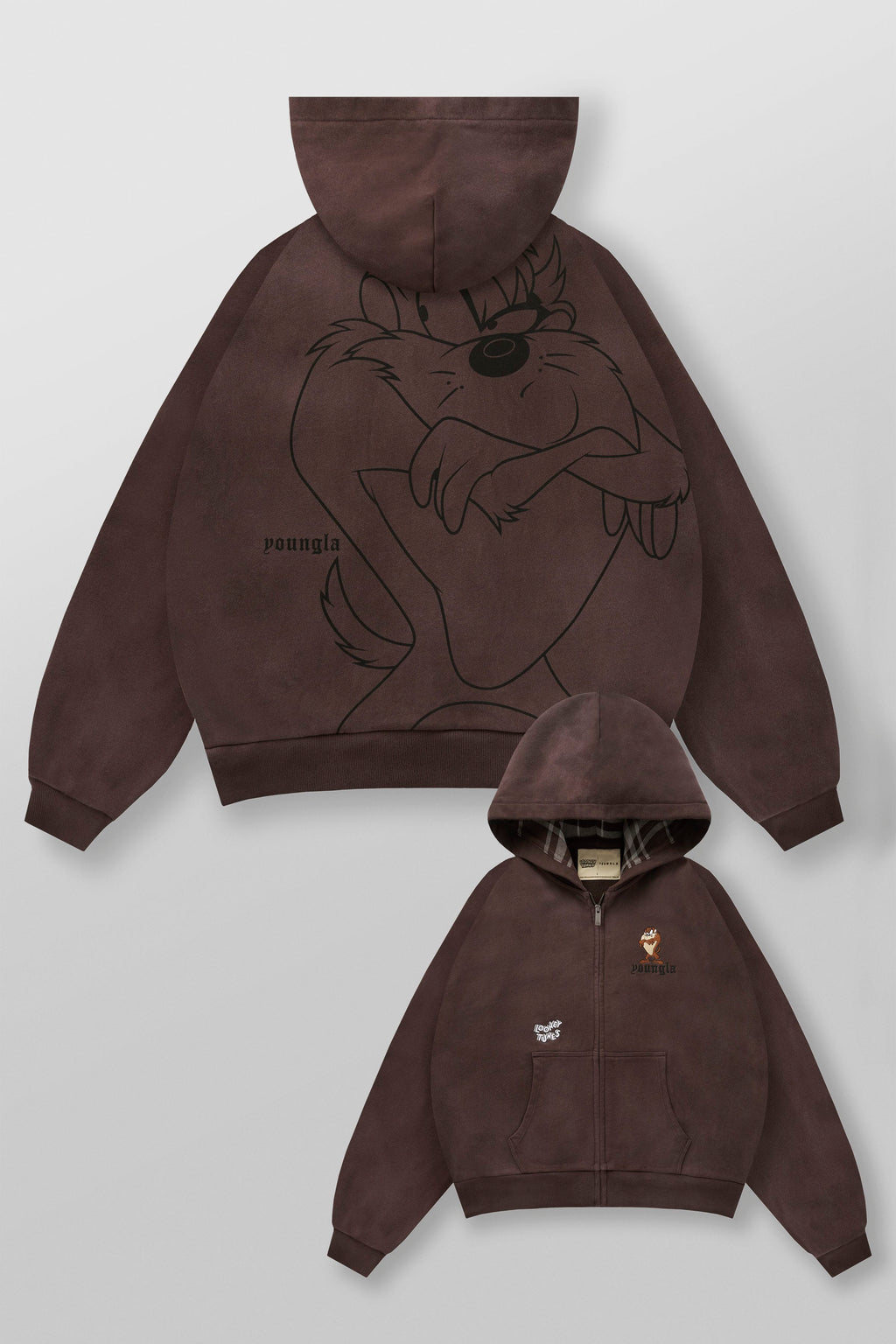 Looney Tunes Plaid Zip-Ups