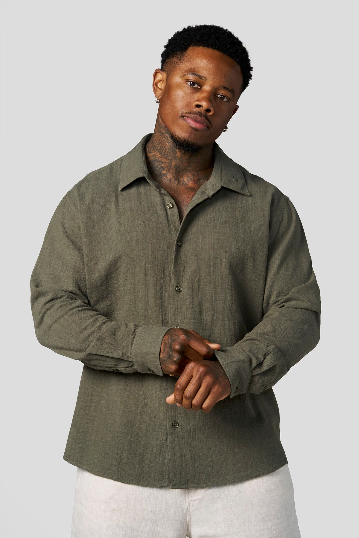 Cotton Linen Button-Ups