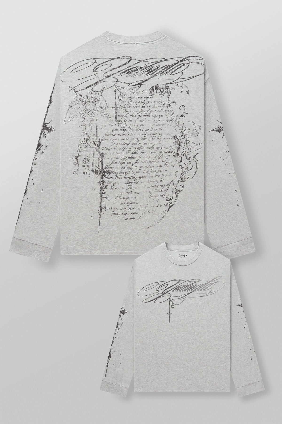 Sacred Sigil Longsleeves - Heather Grey