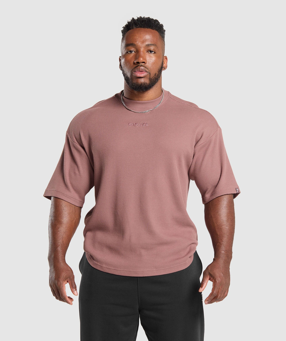 Waffle Oversized T-Shirt - Brick Brown ;)