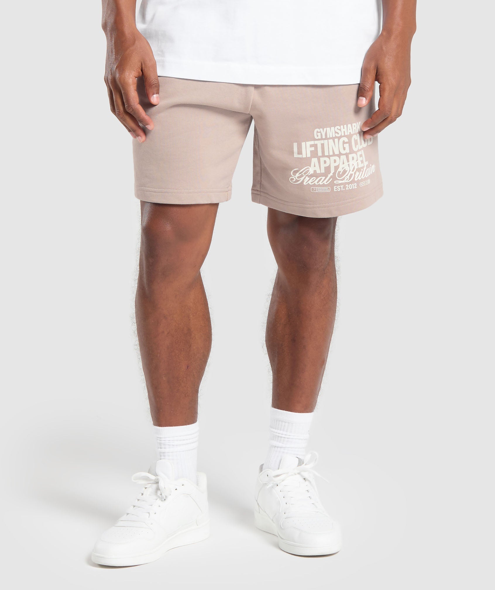Lifting Club Apparel Graphic Short - Stone Pink ;)