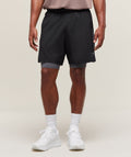 Sport 7" 2 in 1 Shorts - Black/Dark Grey ;)