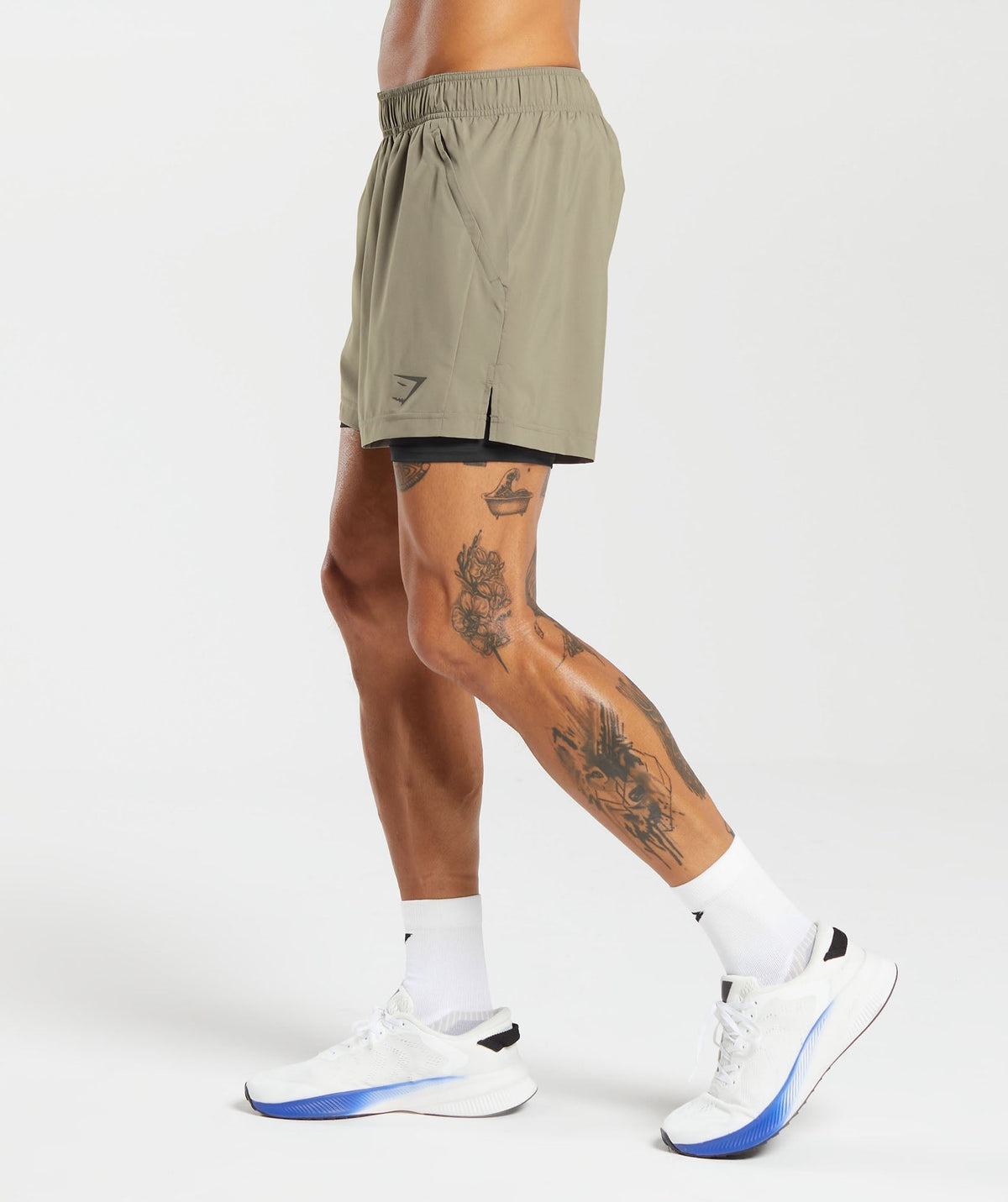 Sport 5" 2 in 1 Shorts - Linen Brown/Black