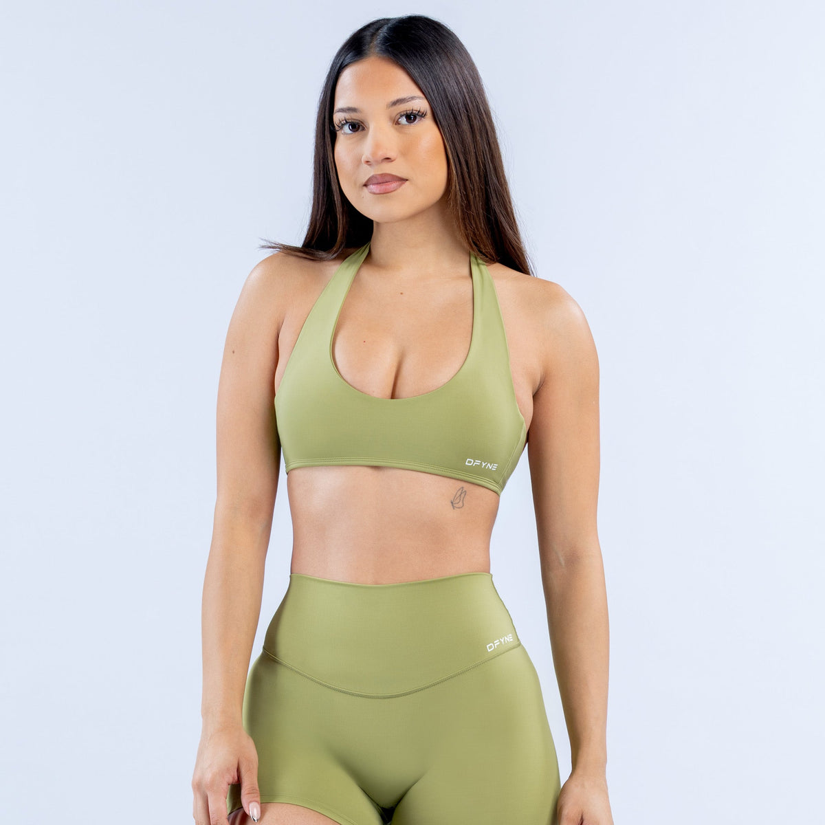 Anisia Backless Halter Bra - Matcha ;)