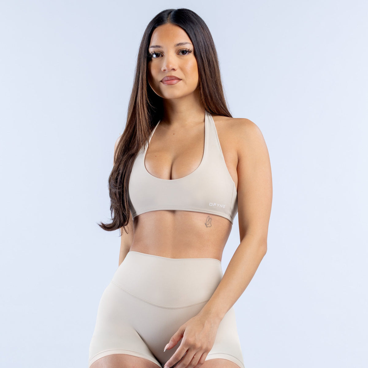 Anisia Backless Halter Bra - Oat Milk ;)