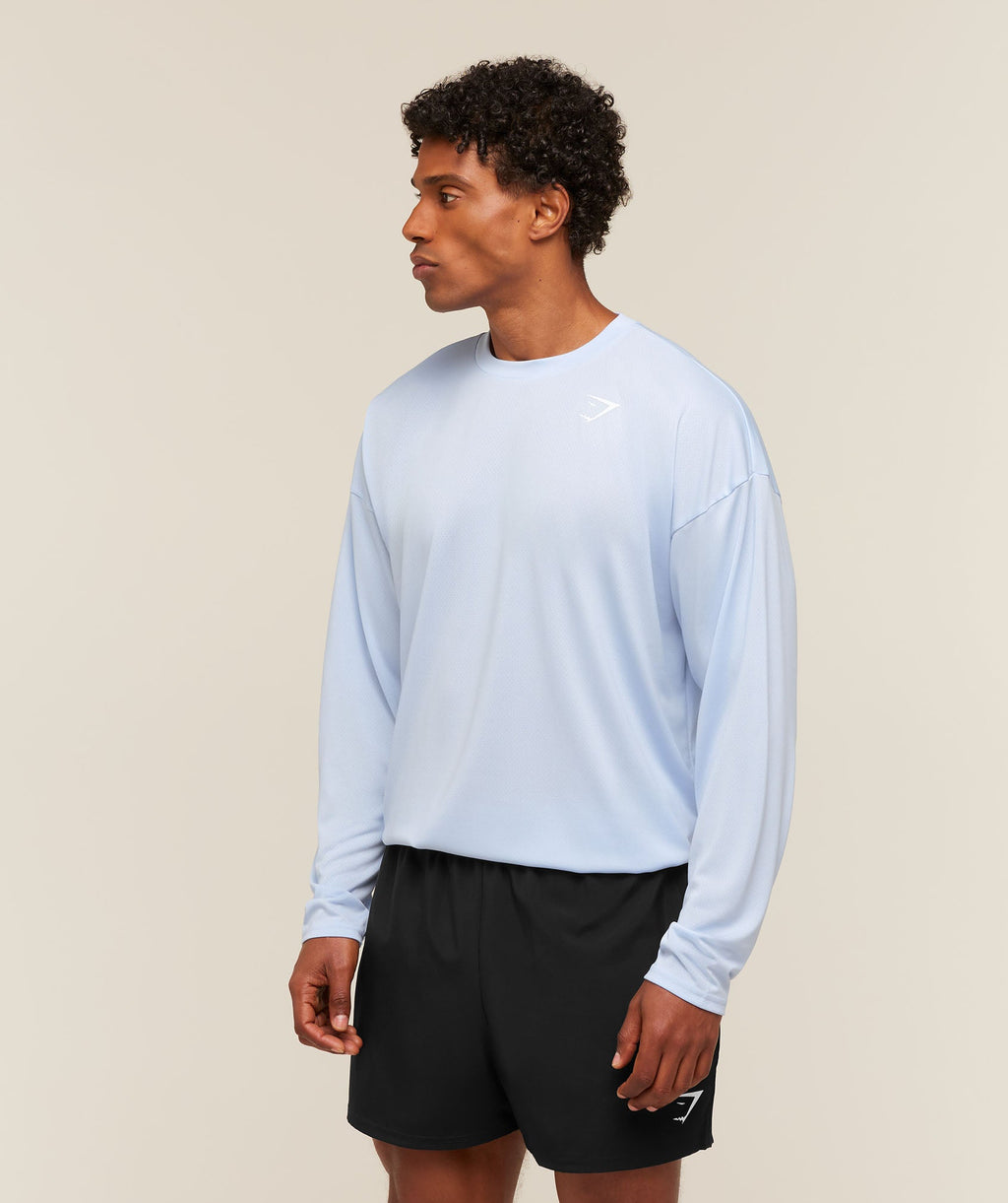 Arrival Oversized Long Sleeve T-Shirt - Tranquil Blue
