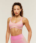 Blush Seamless Light Support Sports Bra - Focus Pink/Sorbet Yellow