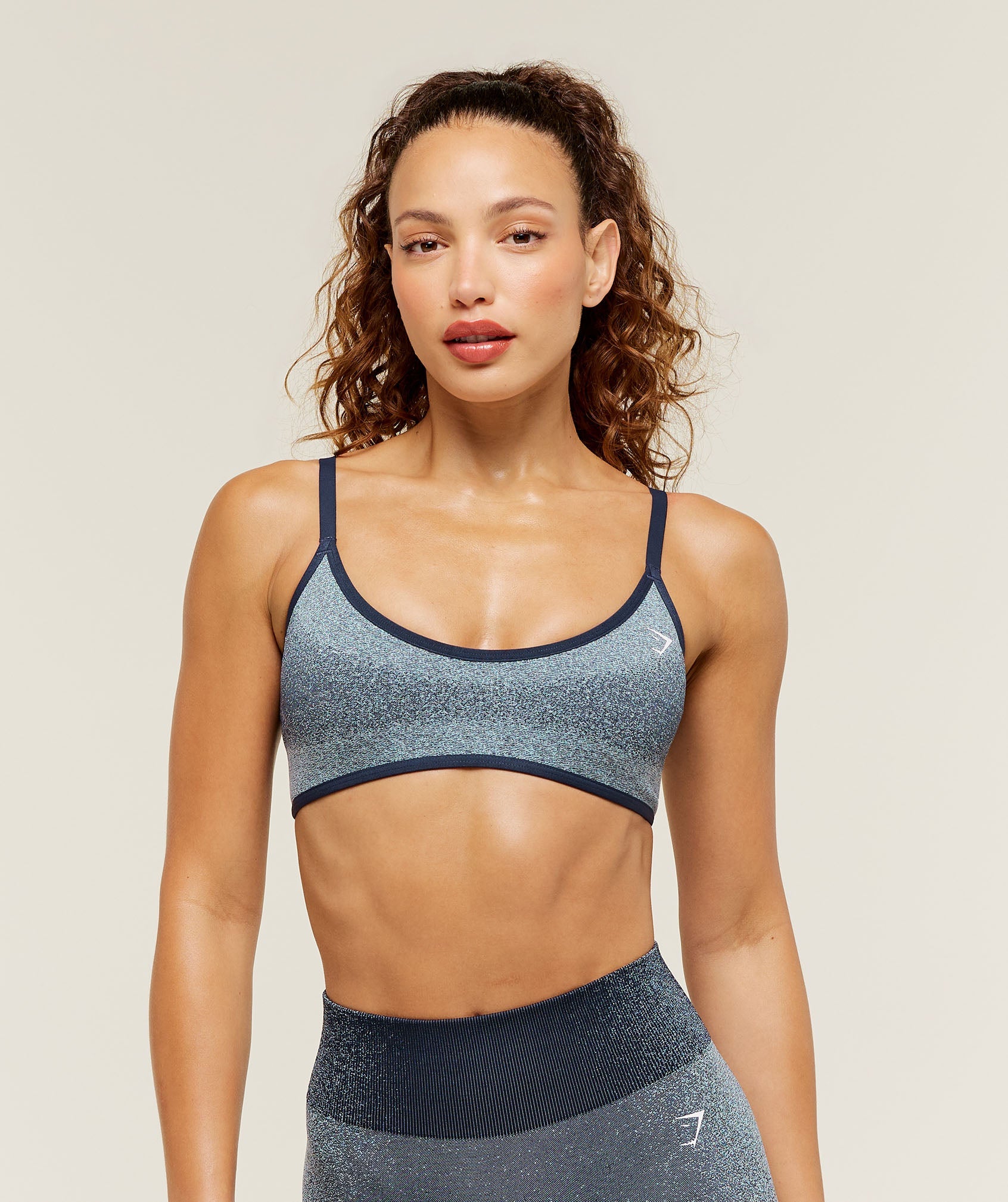 Blush Seamless Light Support Sports Bra - Heavy Blue/Chilled Blue