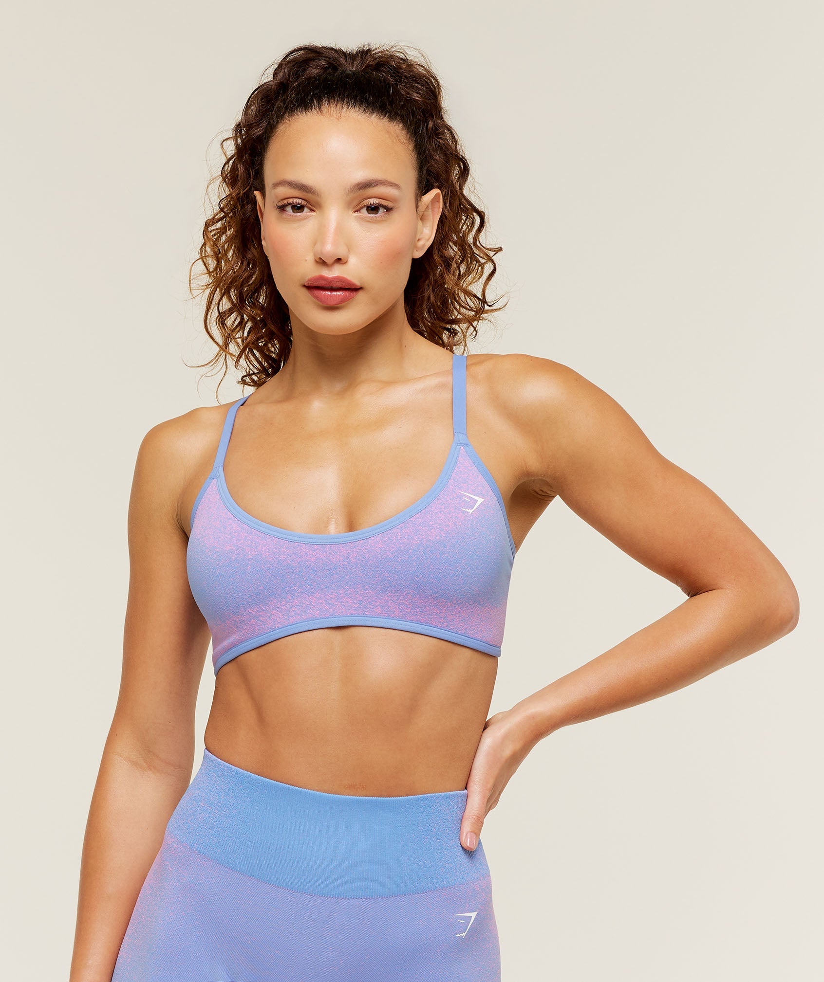 Blush Seamless Light Support Sports Bra - Steady Purple/Focus Pink