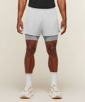 Running 4 2in1 Shorts Light Grey Smokey Grey